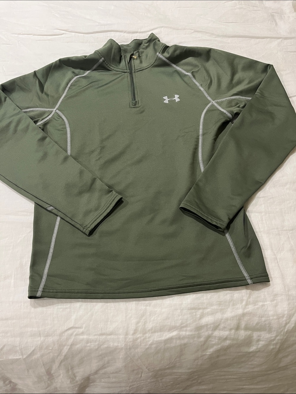 Under Armour Olive Green Half-Zip Performance Pullover